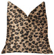 Crimson Cheetah Black and Brown Luxury Throw Pillow, 20"x30" Queen