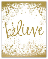 "Believe" Canvas Wall Art, 16"x20"