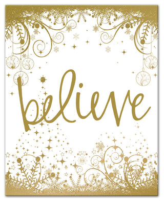"Believe" Canvas Wall Art, 16"x20"