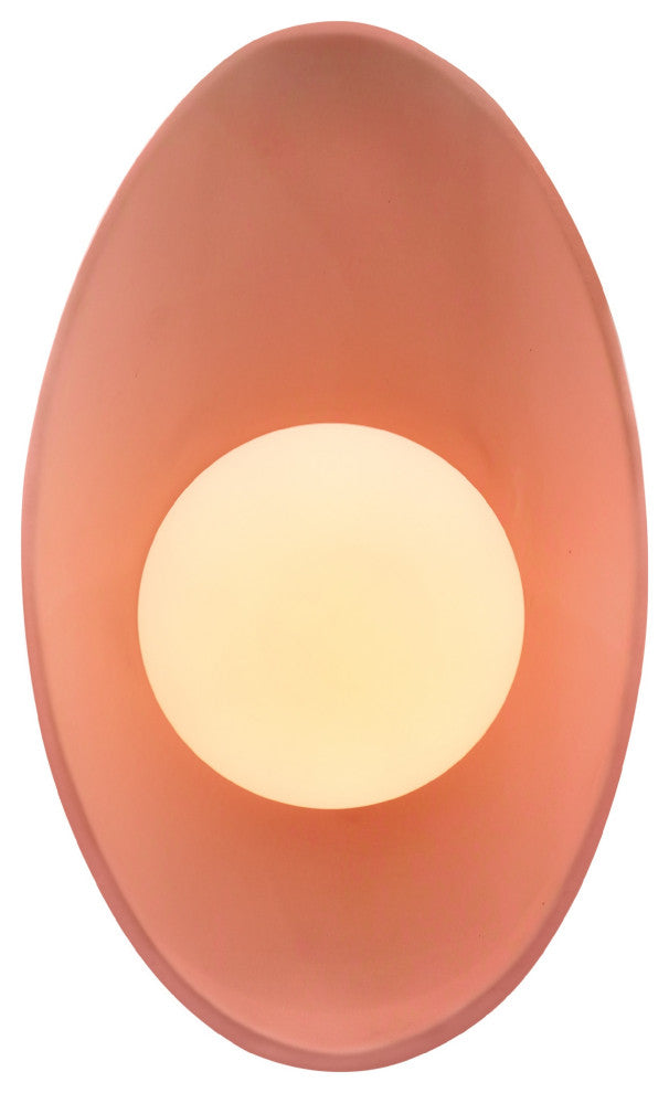 Ambiance Oval Coupe Wall Sconce, Gloss Blush