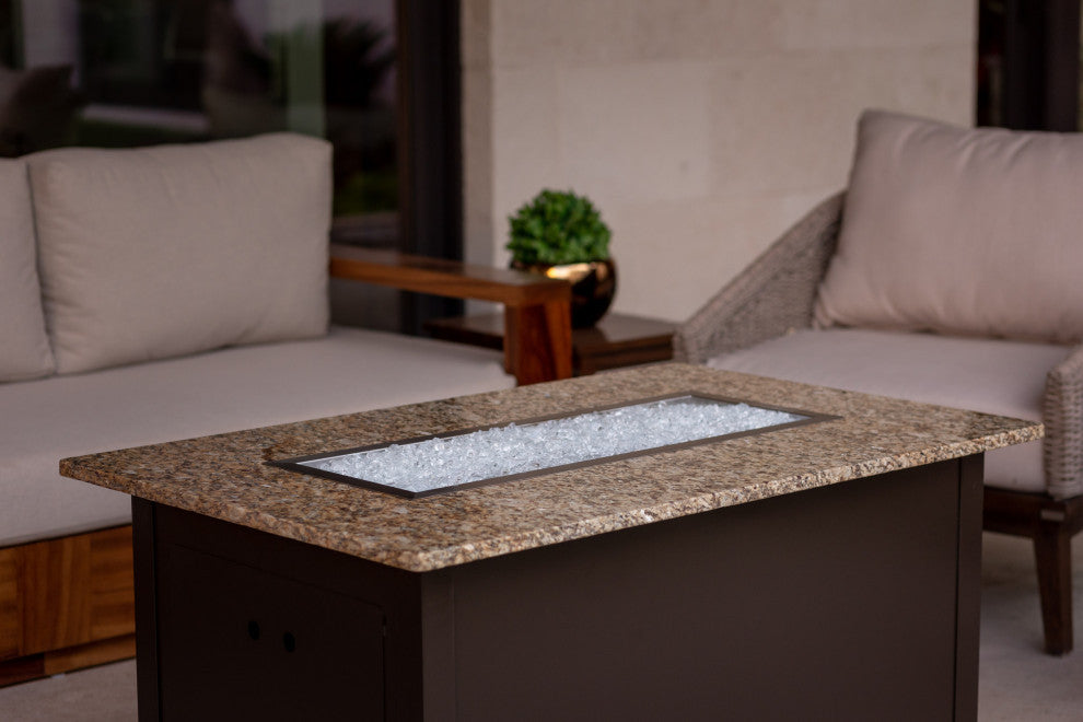 Austin Outdoor Fire Pit Table Granite-Top, Natural Gas