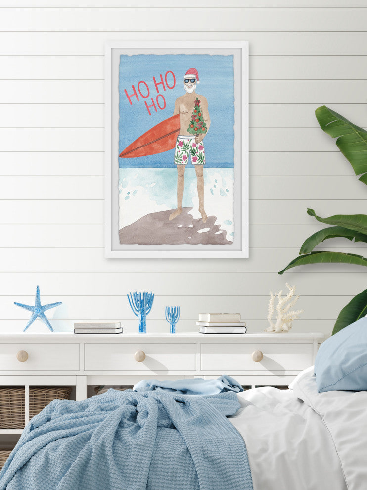 "Surfboard and a Tree" Framed Painting Print, 30x45