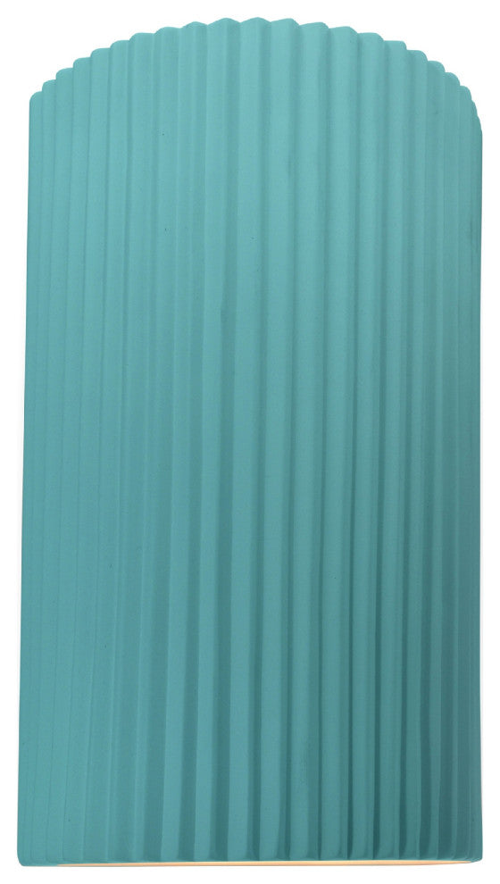 Ambiance Large Pleated Cylinder Wall Sconce, Reflecting Pool, Standard