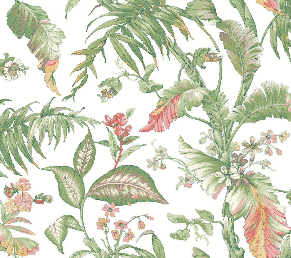 Fiji Garden Pink Peel and Stick Wallpaper
