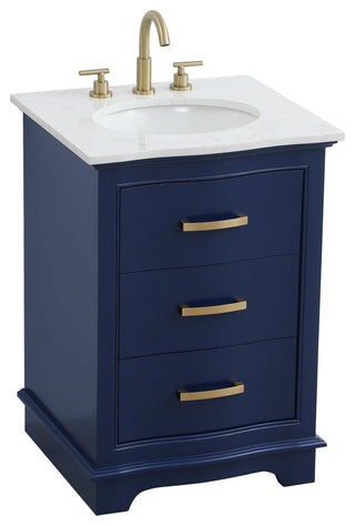 Home Living Knox 24" Single Bathroom Vanity, Blue