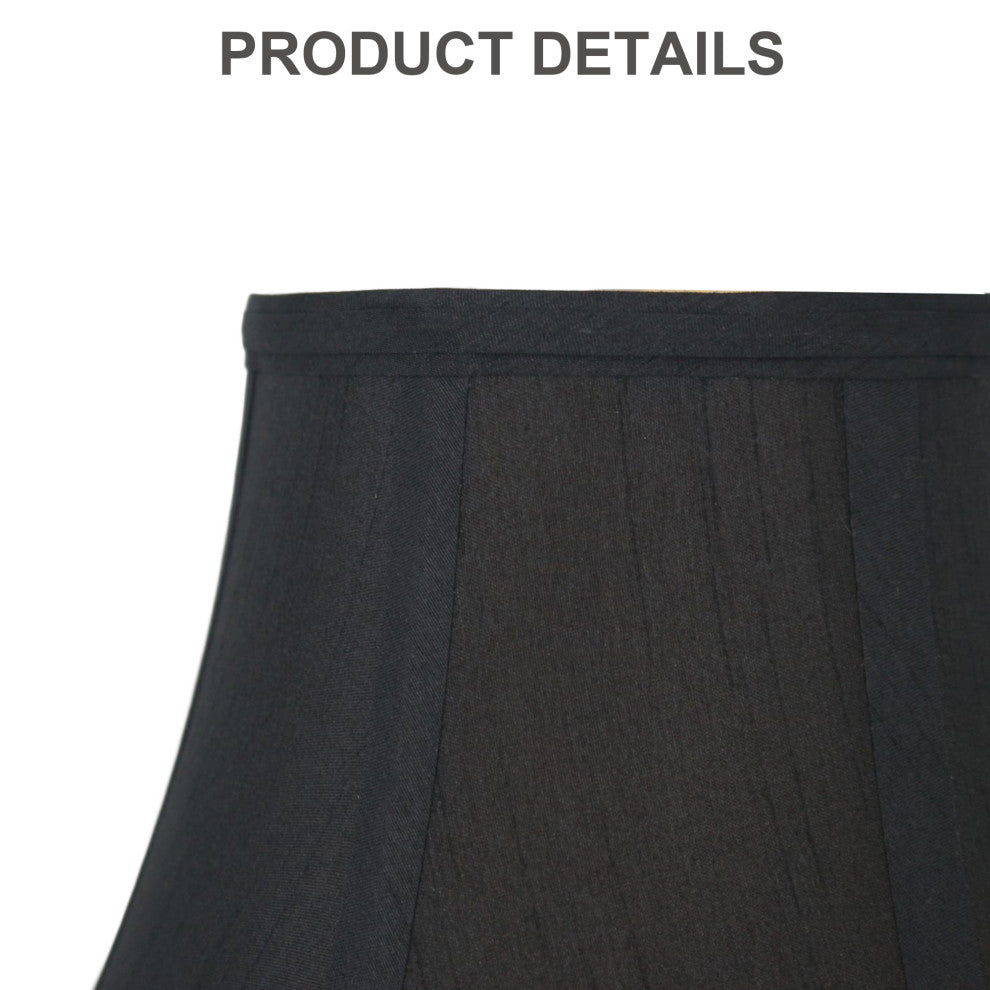 Bell Lamp Shade, 5x9x7", Black, Set of 2