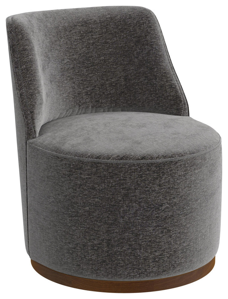 VintagÐµ ModÐµrn Charcoal AccÐµnt Chair  BurkÐµ  SwivÐµl BasÐµ