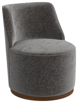 Vintage Modern Charcoal Accent Chair Burke Swivel Base