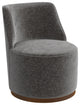 VintagÐµ ModÐµrn Charcoal AccÐµnt Chair  BurkÐµ  SwivÐµl BasÐµ