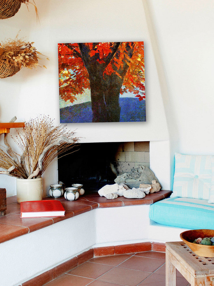 "Brilliant Fall Maple I" Painting Print on Canvas by Chris Vest