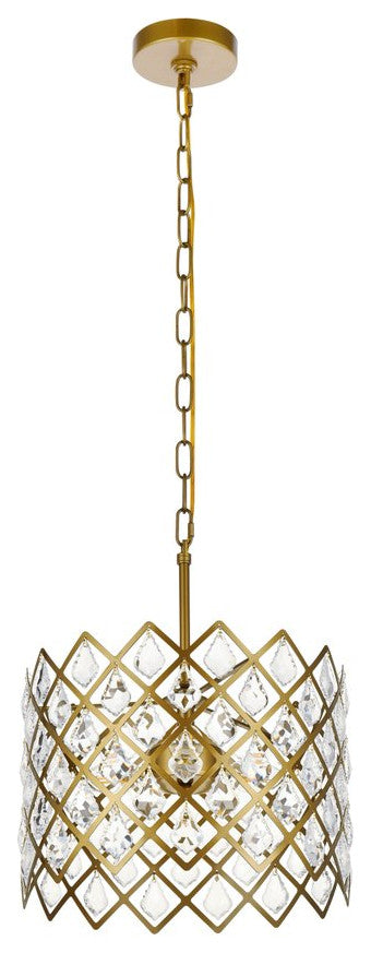 Elegant Lighting Lyla 3-Light Pendant Brass