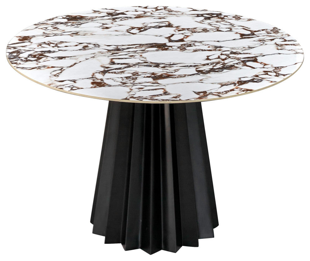 Jimena Marble 47" Round Dining Table