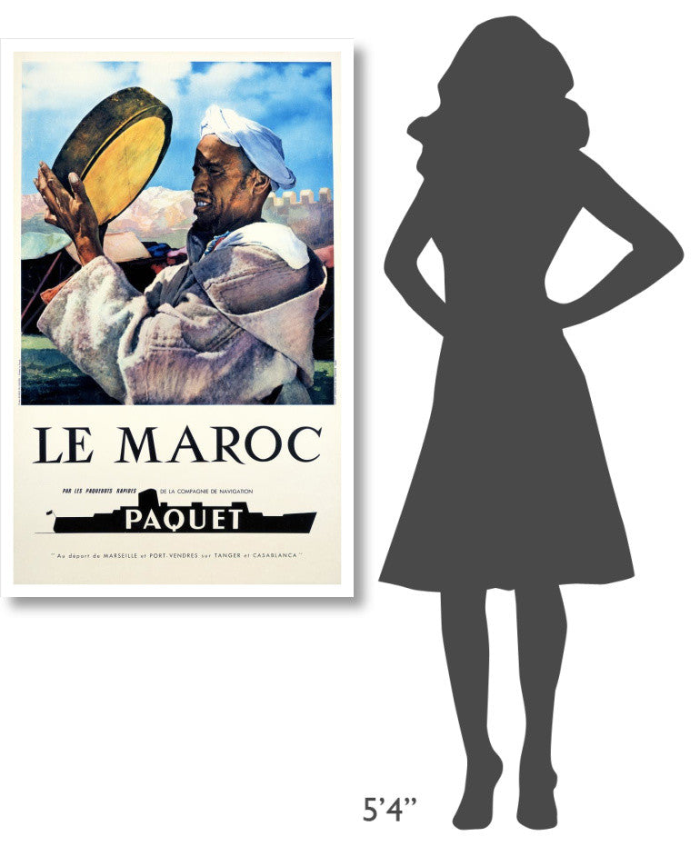 "Le Maroc / Navigation Paquet" Digital Paper Print by Unknown, 29"x46"