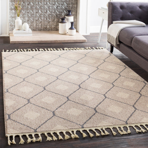 Surya Restoration REO-2303 2'7"x10' Rug, Taupe/Cream/Light Gray/Gray/Black