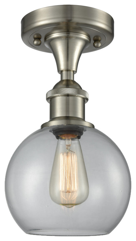Innovations Lighting 516-1C-SN-G122-8 Athens 1 Light 8" Semi-Flush Mount