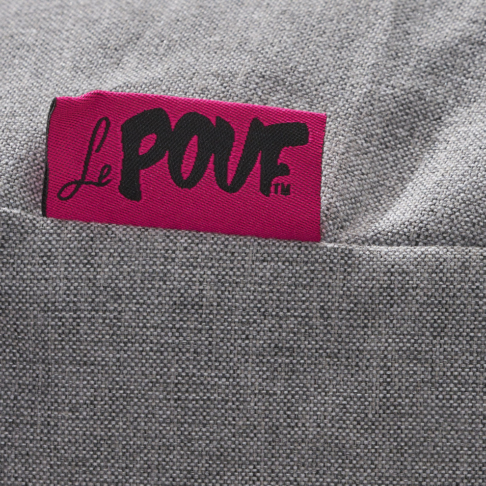 Crystal Cay Outdoor Water Resistant 2' Ottoman Pouf, Charcoal