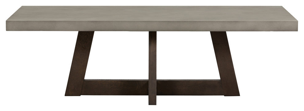 Elodie Gray Concrete and Dark Gray Oak Rectangle Coffee Table