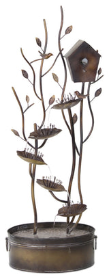 Bird House Fountain 19"Wx 52.25"H Iron