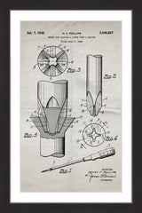 "Screwdriver 1936 Old Paper" Framed Painting Print