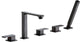 Shore 3-Handle Deck-Mount Roman Tub Faucet,Handheld Sprayer In Oil Rubbed Bronze