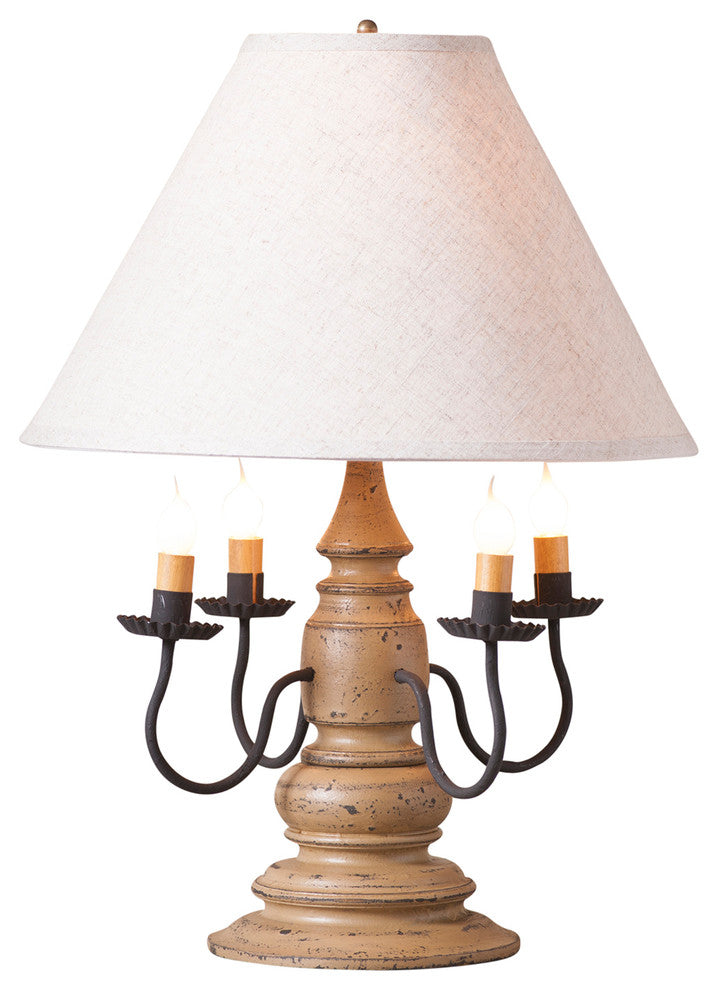 Harrison Lamp in Americana Pearwood with Shade