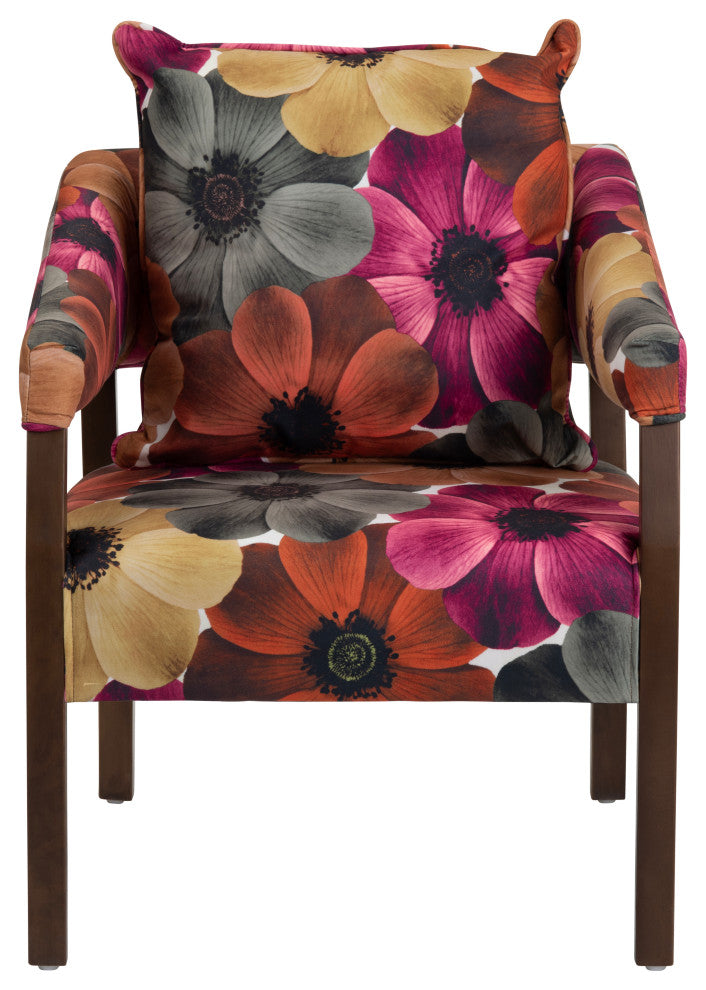 Floral Upholstered Accent Chair