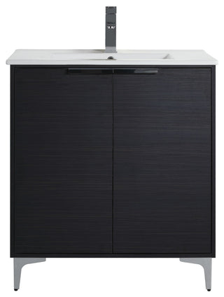 Wilmington Bath Vanity, Chestnut, 30 Inch, Polished Chrome Hardware