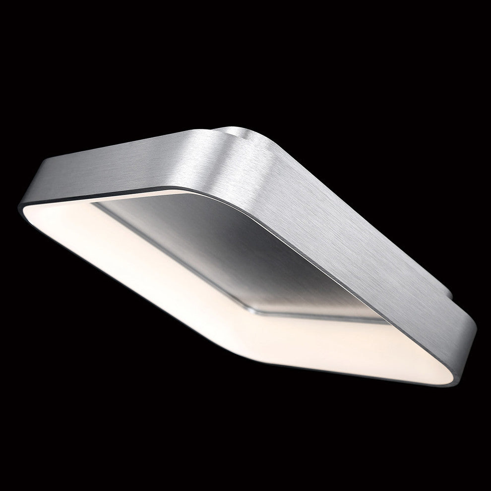 Tetris 24" LED Flush Mount 3000K, Brushed Aluminum