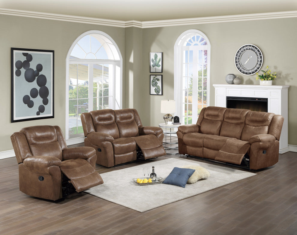 Extra Padded Backrest Power Item, Dark Brown, Loveseat