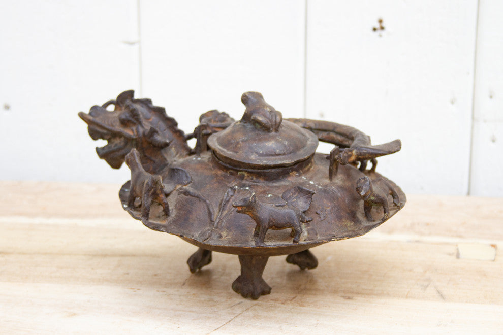 Large Ancient Dragon Tea Pot