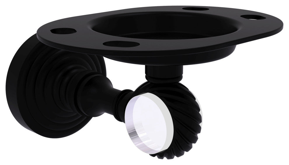 Pacific Grove Twisted Tumbler and Toothbrush Holder, Matte Black