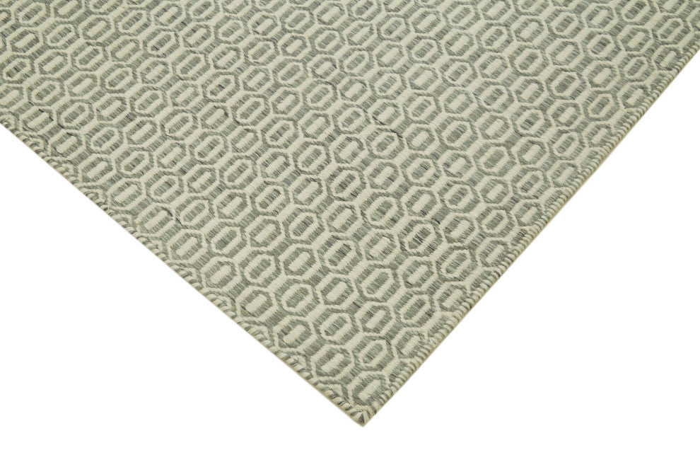 Rug N Carpet - Hand-knotted Modern Design 8' 0'' x 10' 0'' Wool Unique Kilim Rug