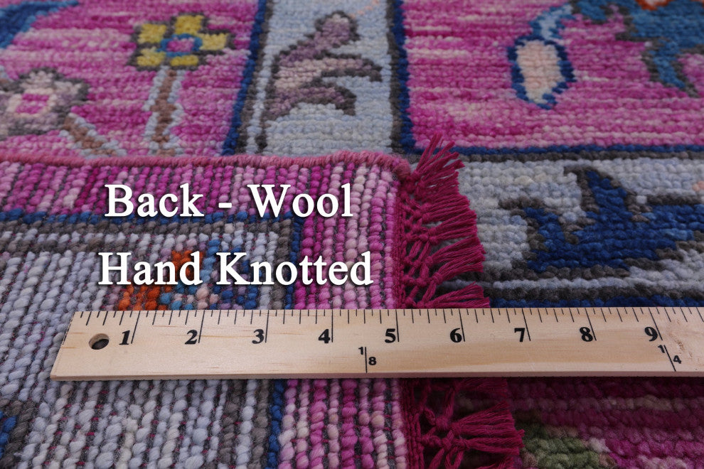 12' Square Hand Knotted Turkish Oushak Wool Rug - Q13547
