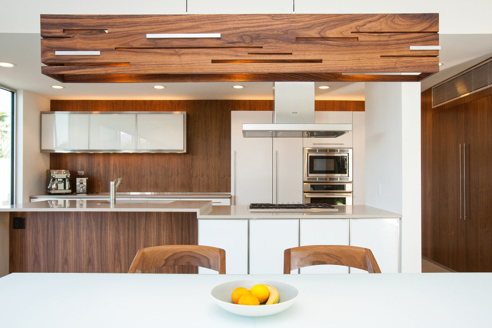 Aeris 54 - LED Linear Pendant, Wood: Oiled Walnut, Brushed Aluminum