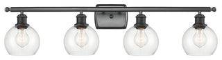 Innovations 516-4W-BK-G122-6-LED 4 Light Bath Vanity Light, Matte Black