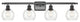Innovations 516-4W-BK-G122-6-LED 4 Light Bath Vanity Light, Matte Black