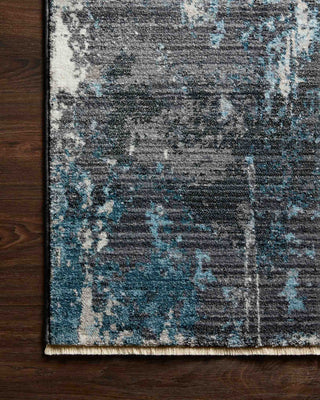Samra SAM-06 Charcoal/Sky 2'7"x12' Area Rug