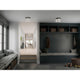 Cofield Collection 12" Three-Light Matte Black Transitional Flush Mount