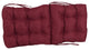 18"x38" Solid Microsuede Tufted Chair Cushion, Merlot