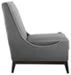 Confident Lounge Chair Upholstered Performance Velvet Set of 2-Gray