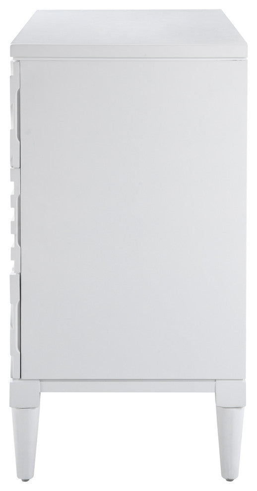 Side view of the dresser on a white background