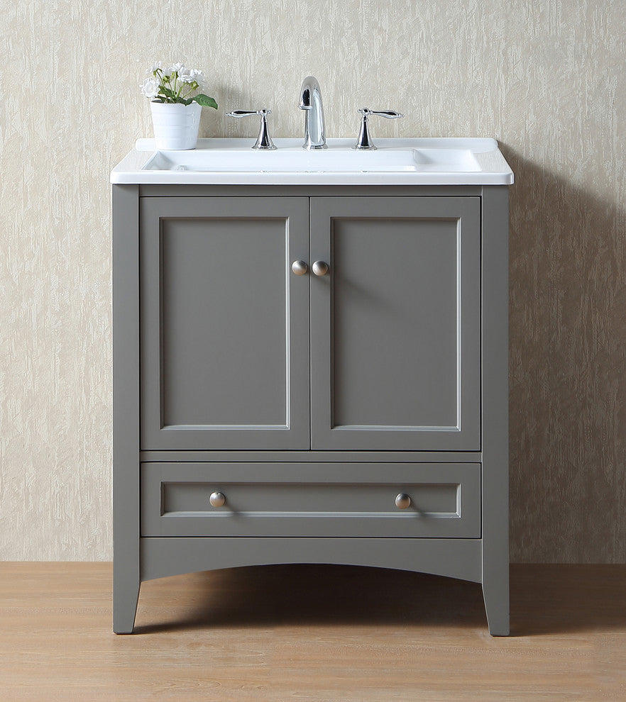 30" Gray Laundry Utility Sink