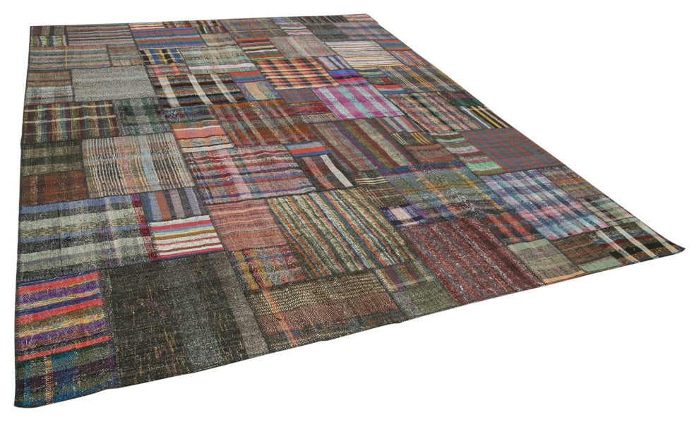 Rug N Carpet - Handmade Oriental 10' 10'' x 13' 6'' Unique Patchwork Kilim Rug