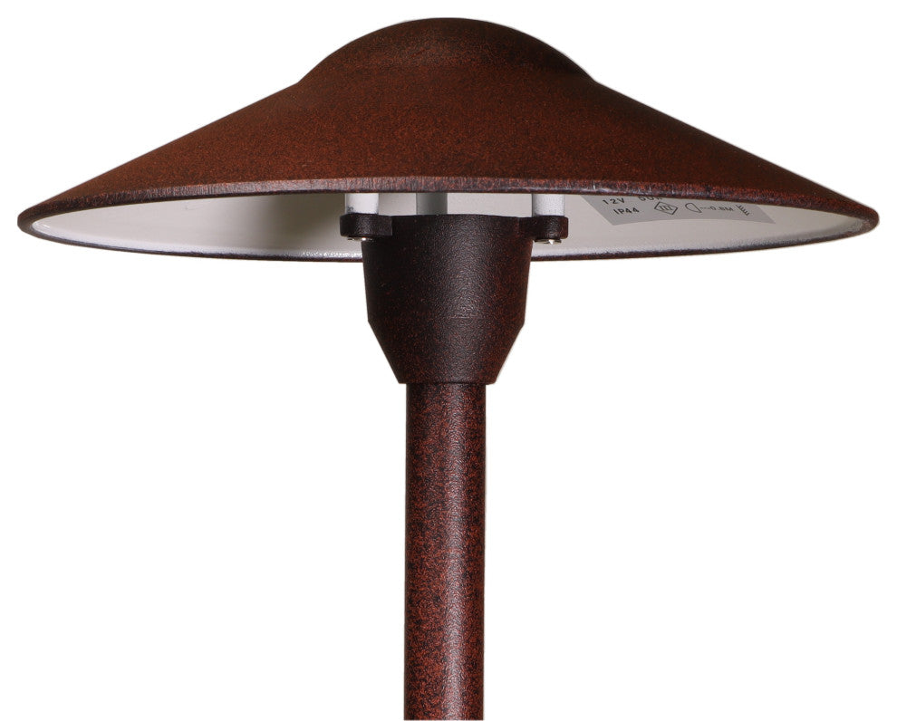 Low Voltage Landscape  Mushroom Light, Rust, Halogen