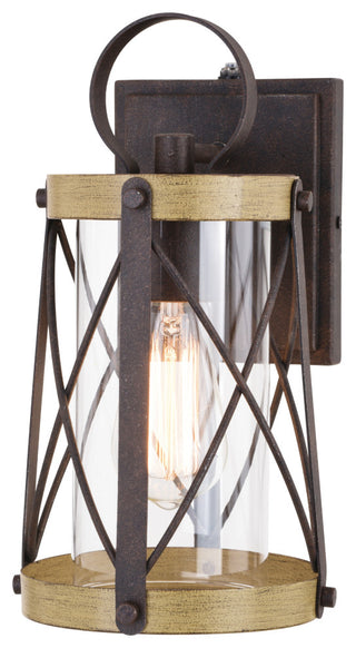 Harwood 6.5" Outdoor Wall Light Oxidized Iron and Burnished Elm