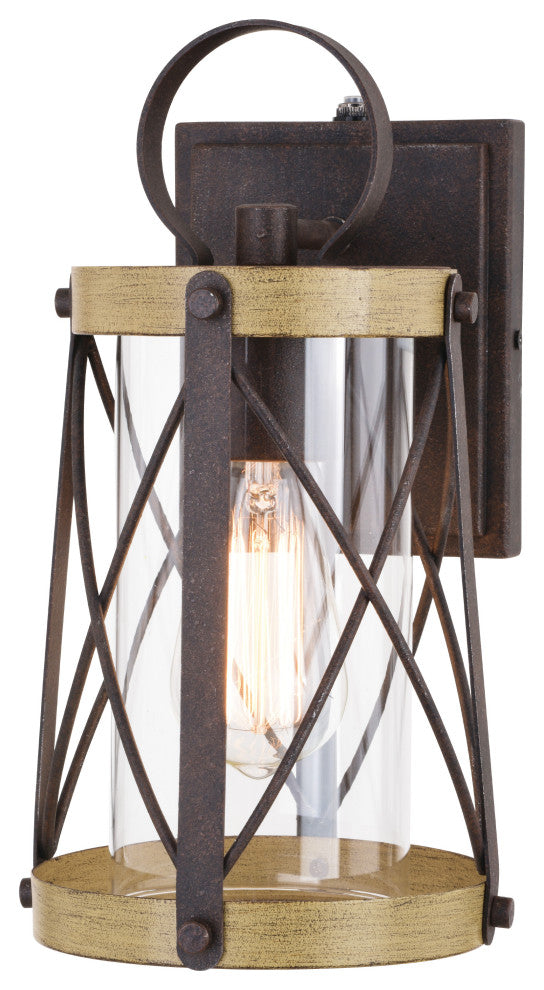 Harwood 6.5" Outdoor Wall Light Oxidized Iron and Burnished Elm