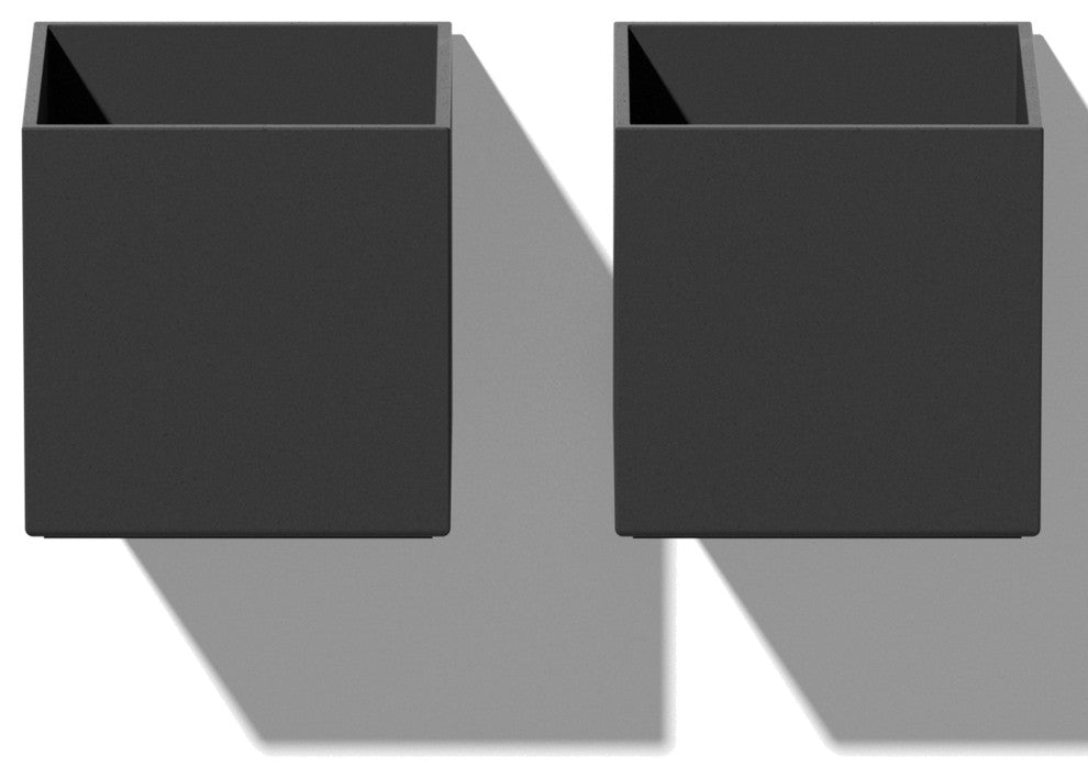 Veadek Geo Series Hanging 5" Planter, Black, 5", 2 Pack