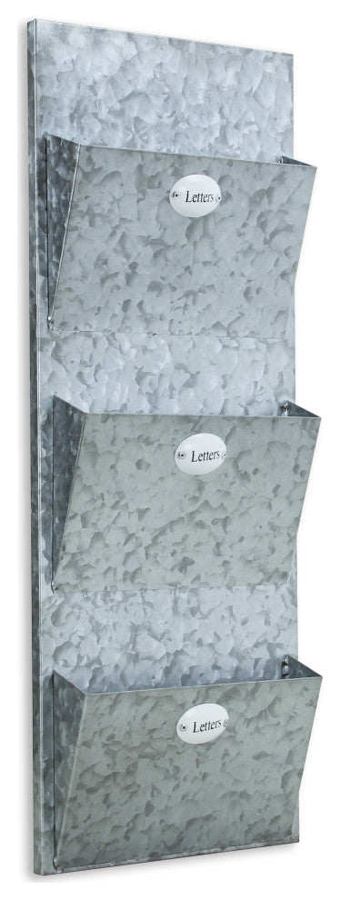 Galvanized Mail Wall Organizer
