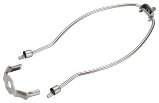 Aspen Creative 20008-22 11" Lamp Harp With Saddle, Satin Nickel, 2-Pack