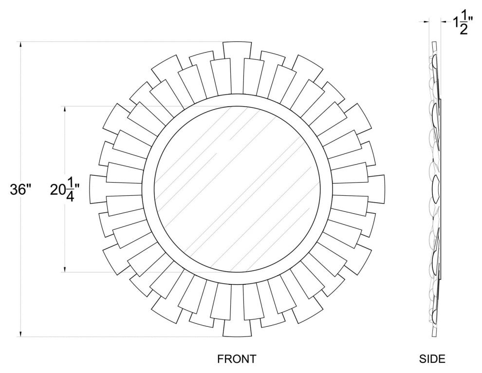 Varaluz 372MI36 Daphne 36" Diameter Circular Steel Framed - Matte Black /
